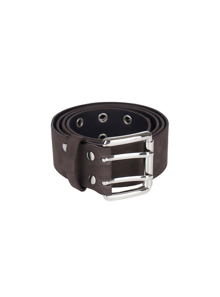 bold-eyelet-buckle-belt-cy527 / Brown