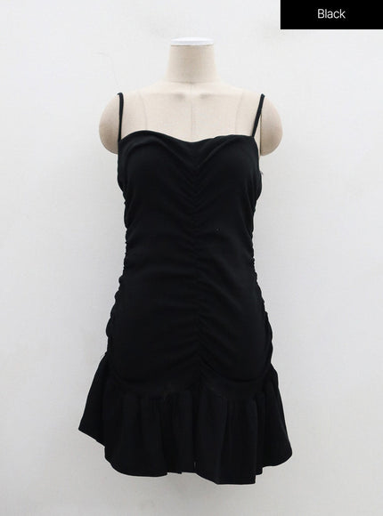 Thin Strap Frill Mini Dress BJ331