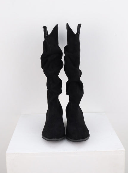 ruched-faux-leather-long-boots-co313