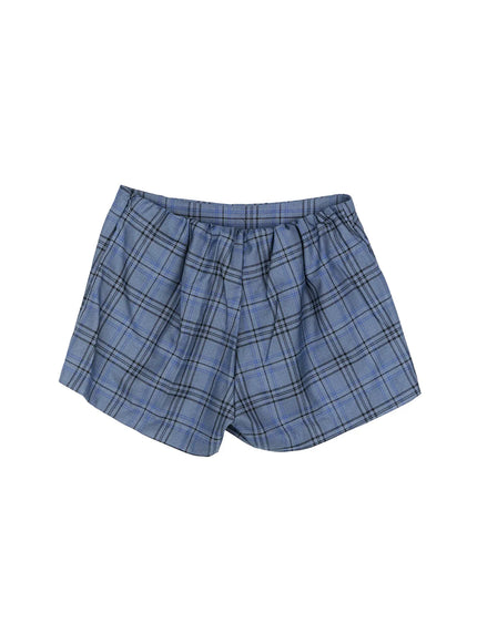 plaid-slit-mini-skort-cg501