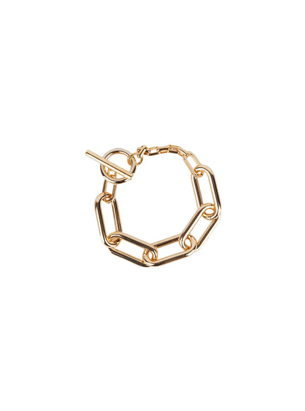 chunky-oval-chain-bracelet-f502 / Gold