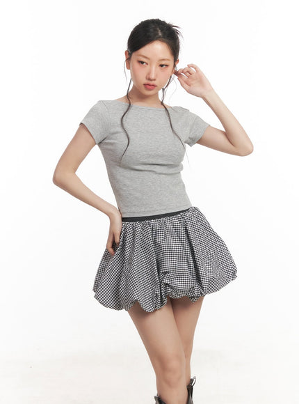 backless-ribbed-crop-top-ca529 / Gray