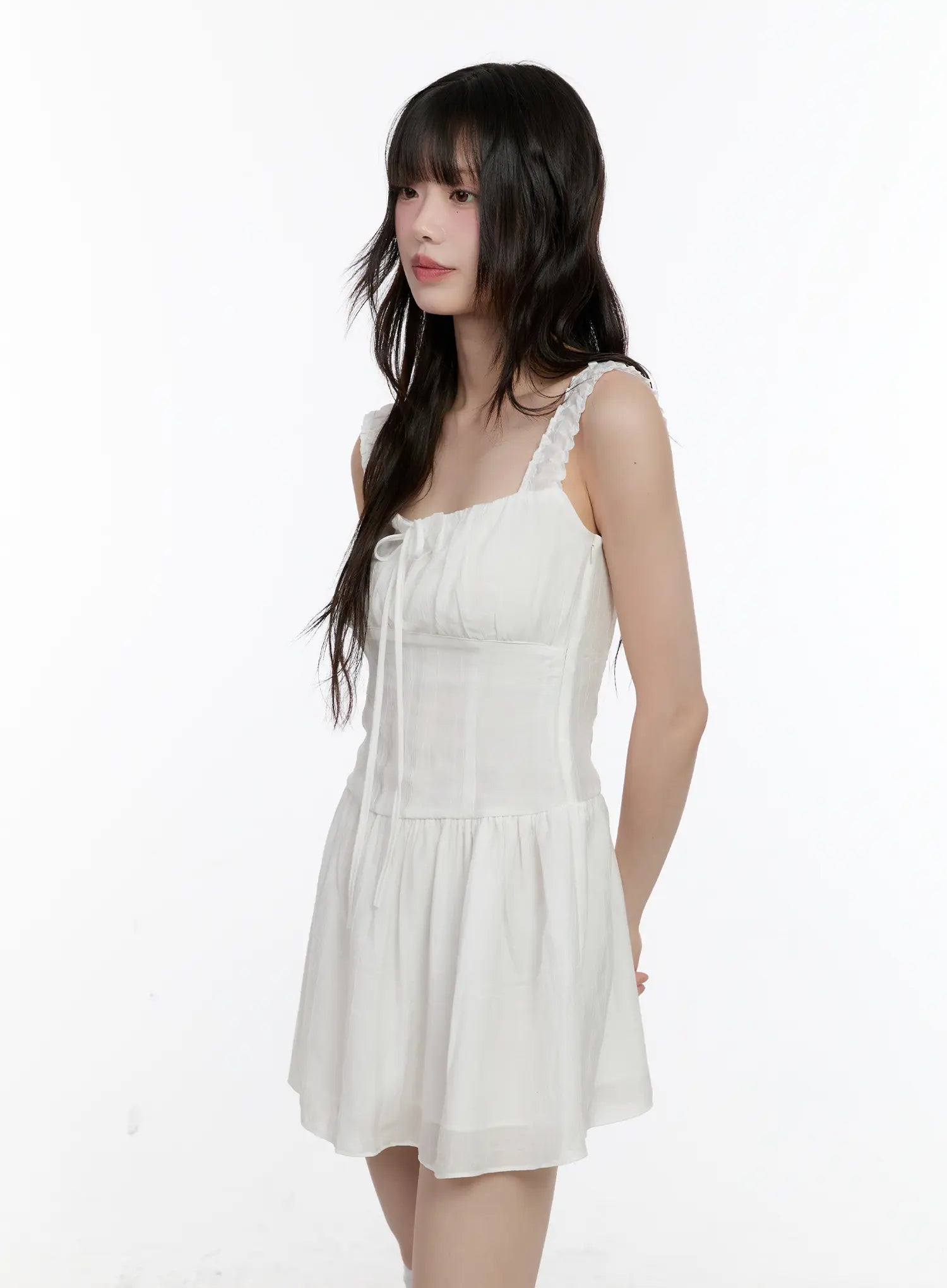 casual-babydoll-mini-dress-cl507 / White