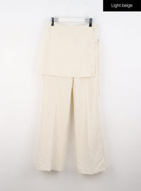 wrap-tailored-pants-oo323 / Light beige