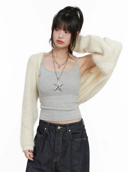 Fluffy Bolero Knit Cardigan CG518