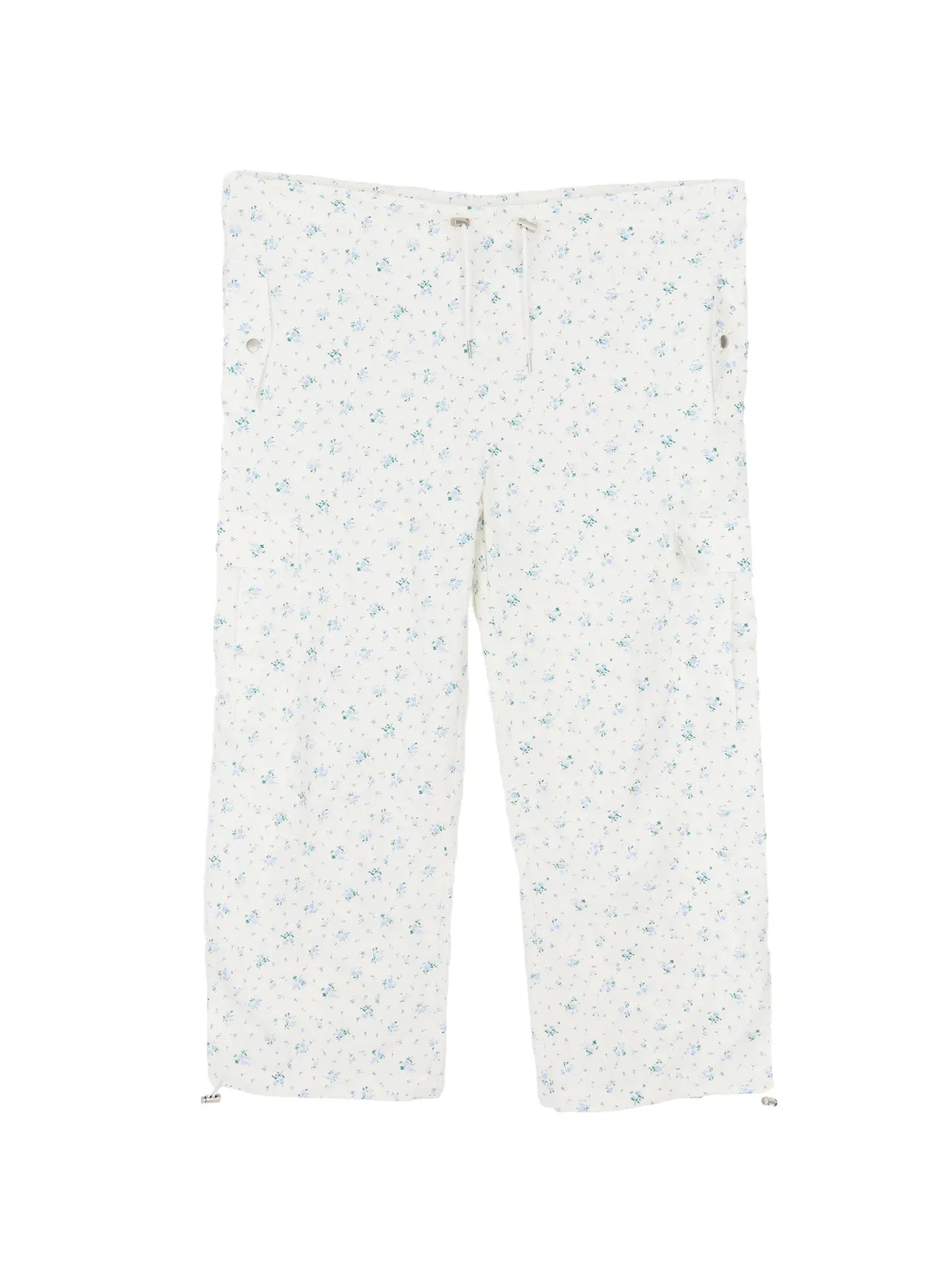 vintage-floral-wide-leg-pants-cm526 / Light blue