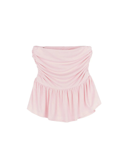 high-waist-flared-mini-skirt-cu519 / Light pink