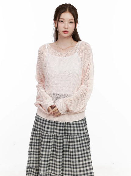 Summer Loose-Fit Long Sleeve Knit CL523