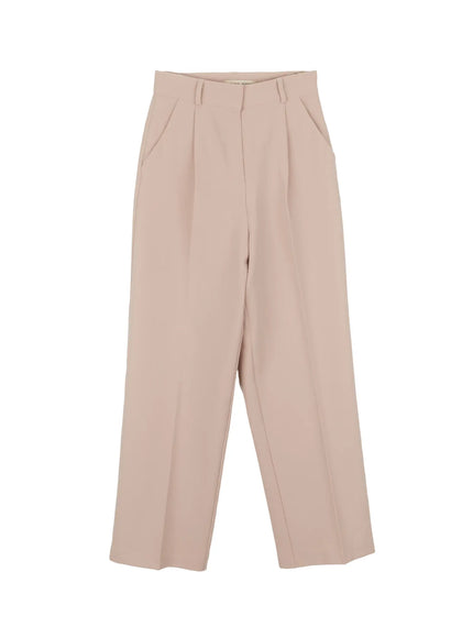 stretch-wide-leg-trousers-cm510 / Light pink