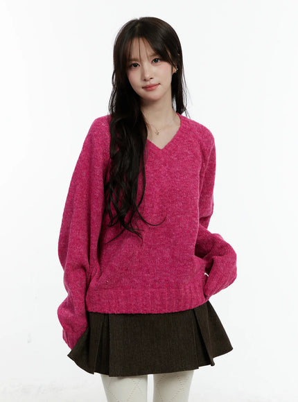 Oversized V-Neck Sweater CD523