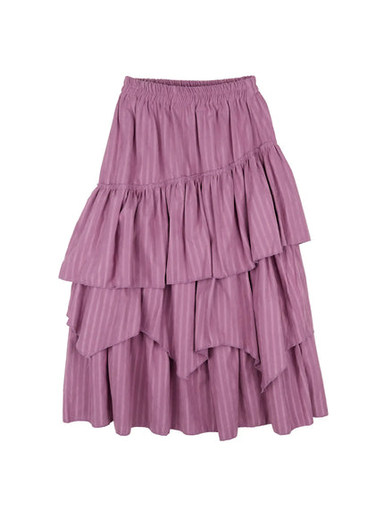 bohemian-tiered-maxi-skirt-cd531 / Purple
