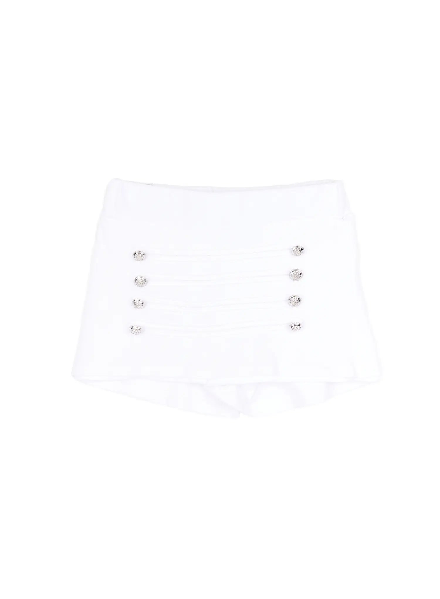 military-button-mini-skort-cy521 / White