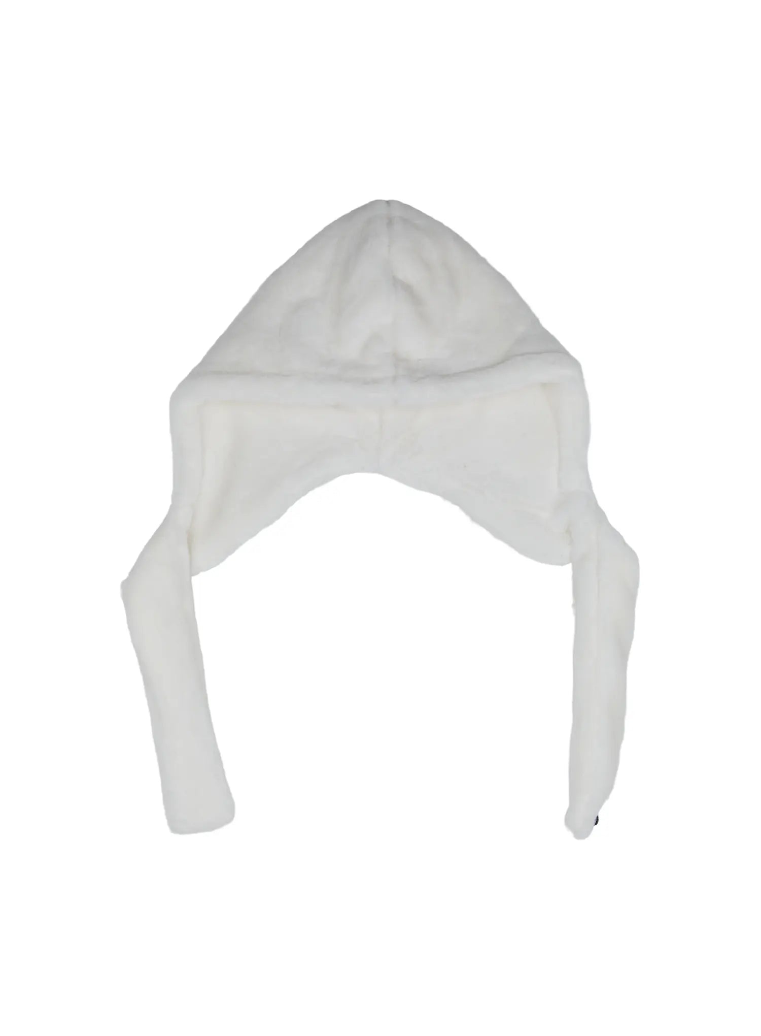 soft-faux-fur-hooded-scarf-cn527 / White