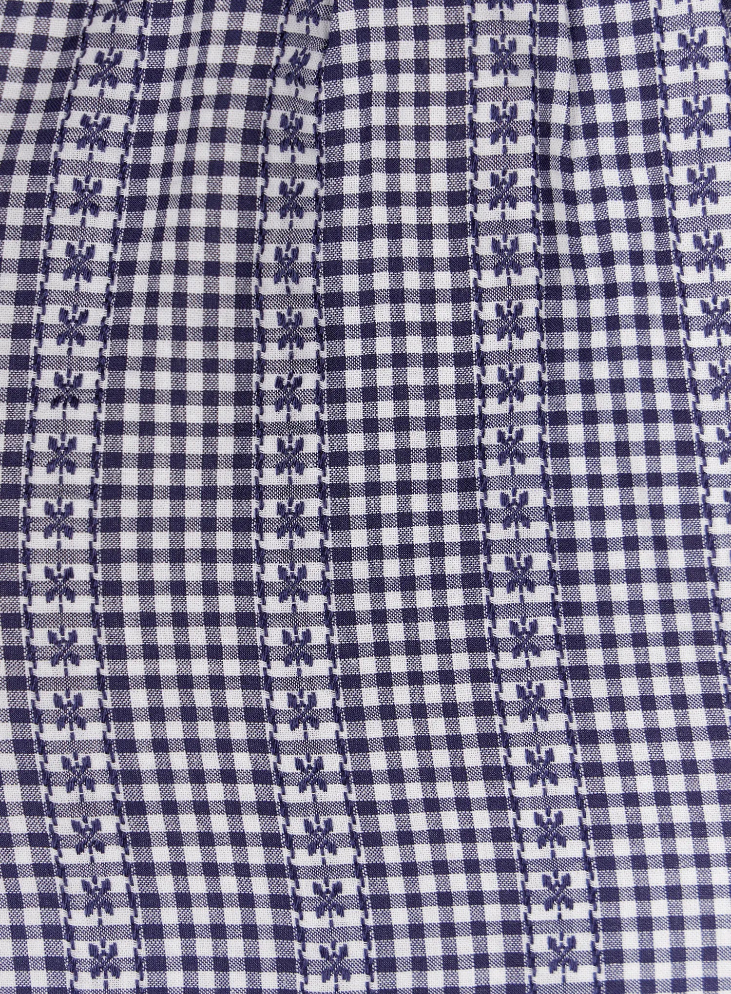 frill-trimmed-gingham-short-sleeve-blouse-ca514