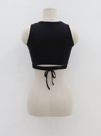 Waist Strap Cropped Tank Top CU8