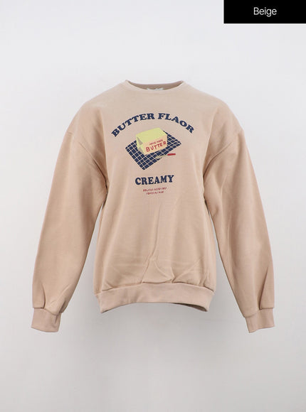 graphic-sweatshirt-on320 / Beige