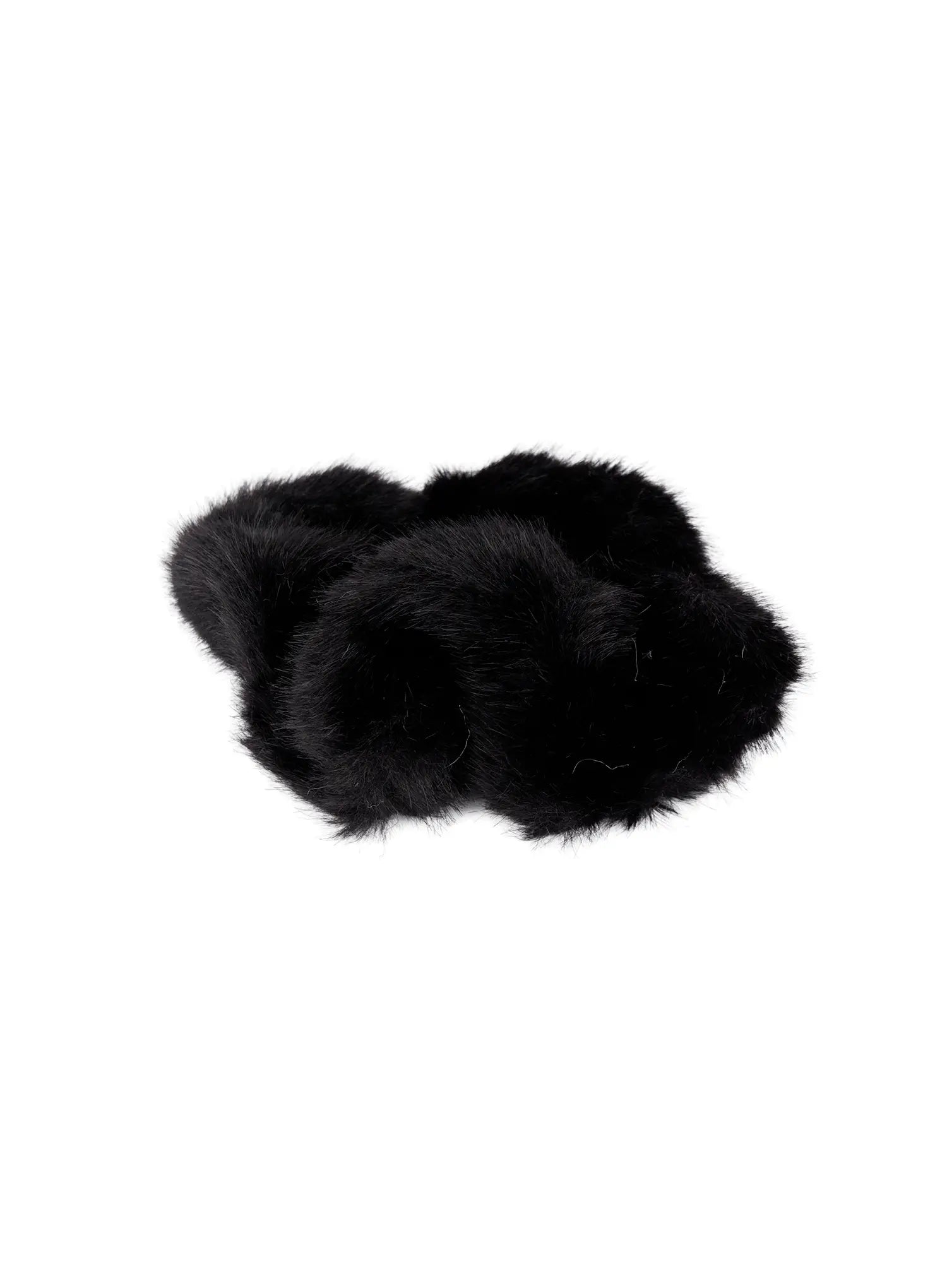 faux-fur-scrunchie-cn527 / Black