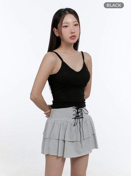 slim-spandex-sleeveless-crop-cs406 / Black