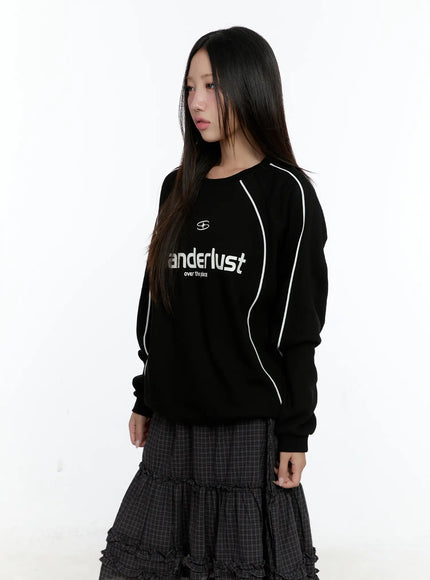 oversized-jersey-sweatshirt-cs517 / Black