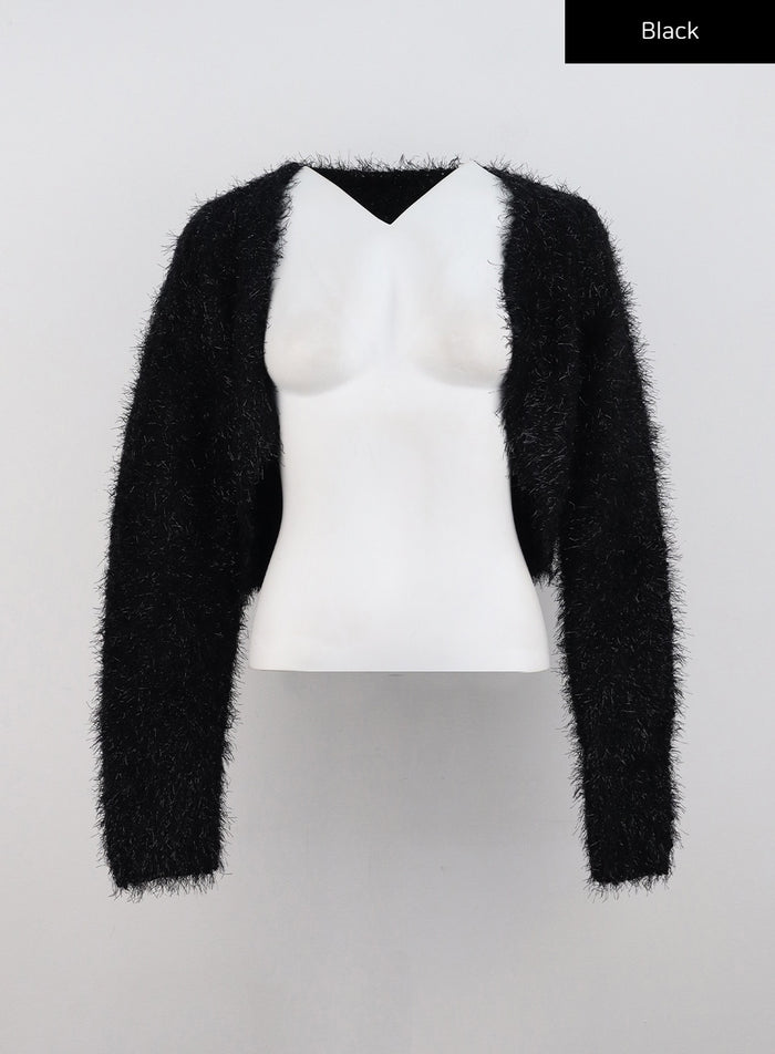 soft-knit-crop-cardigan-cd301 / Black