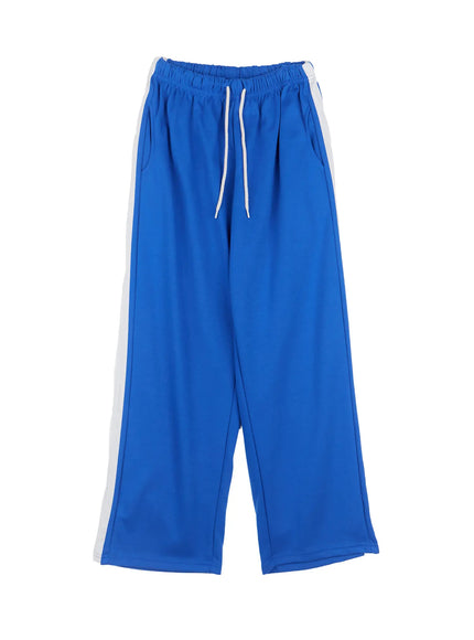 striped-wide-leg-sweatpants-cs501 / Blue