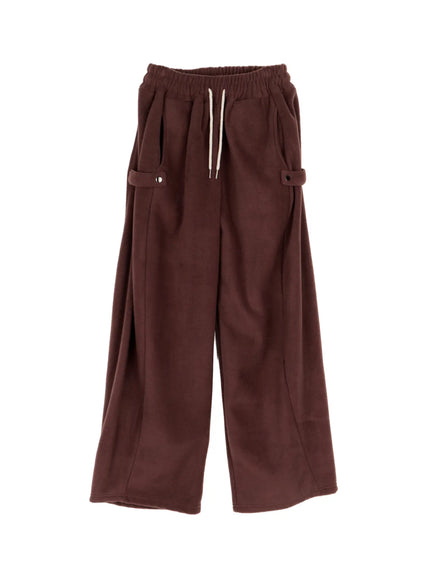 loose-fit-fleece-sweatpants-cn526 / Brown