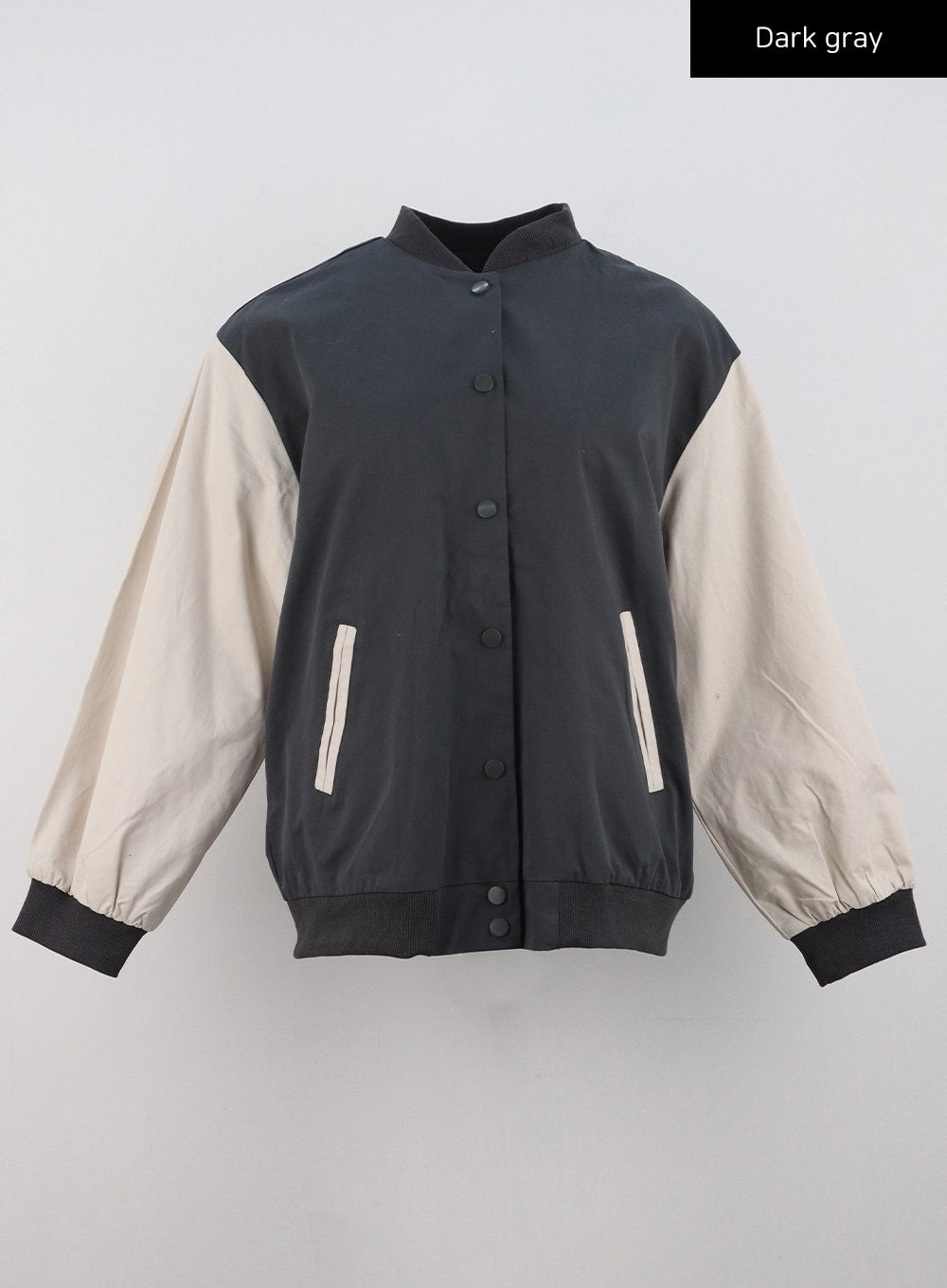 two-toned-varsity-jacket-cd304 / Dark gray