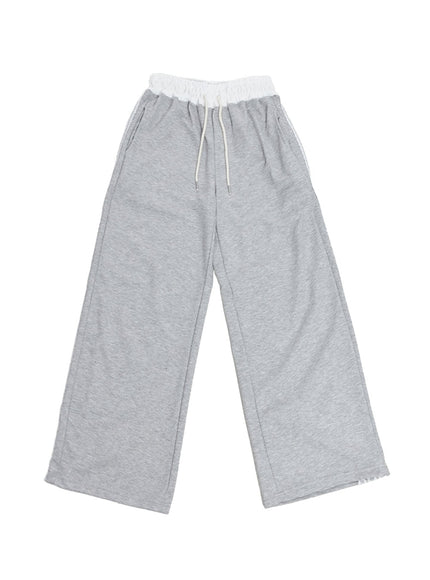 angel-lace-wide-leg-trackpants-ca521 / Gray