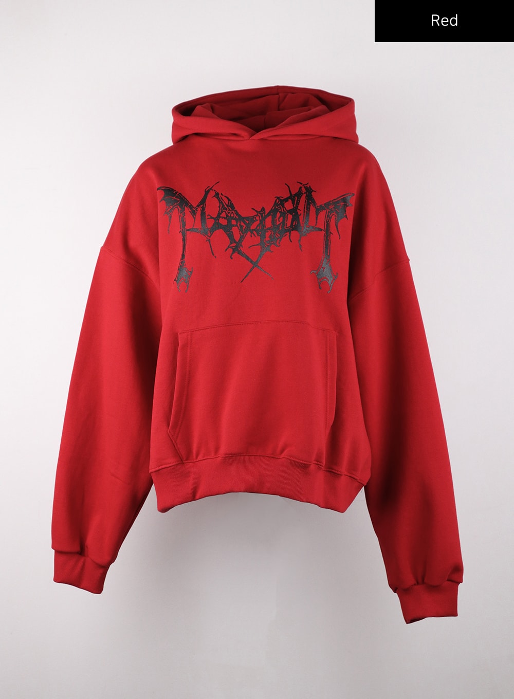cozy-graphic-oversized-hoodie-cd328 / Red