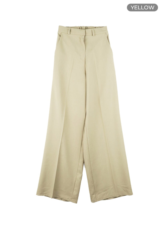 basic-wide-leg-trousers-om428 / Yellow