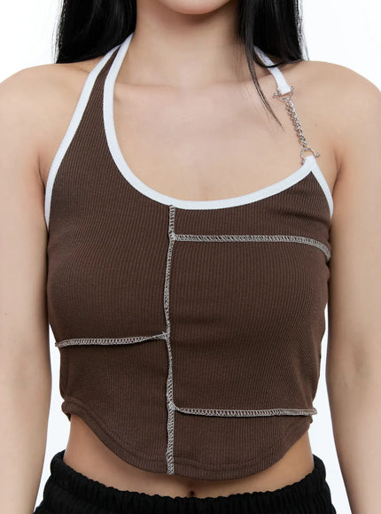 contrast-chain-accent-halter-tank-cl530