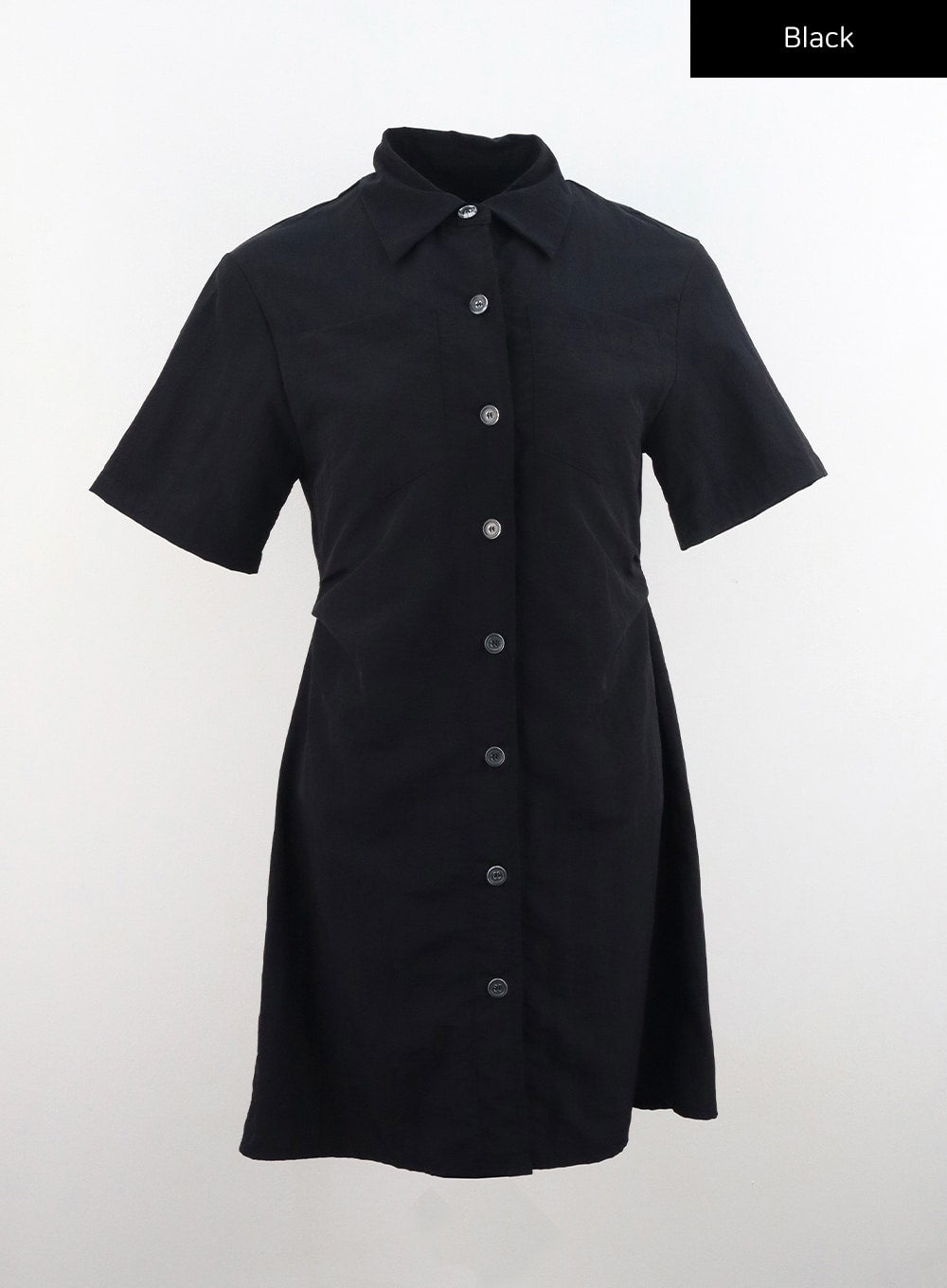 nylon-mini-shirt-dress-cu329