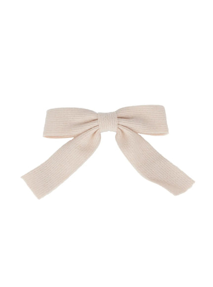 knitted-bow-hairclip-cd514 / Beige