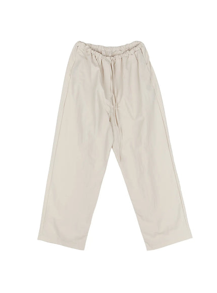 relaxed-fit-drawstring-pants-cg507 / Beige
