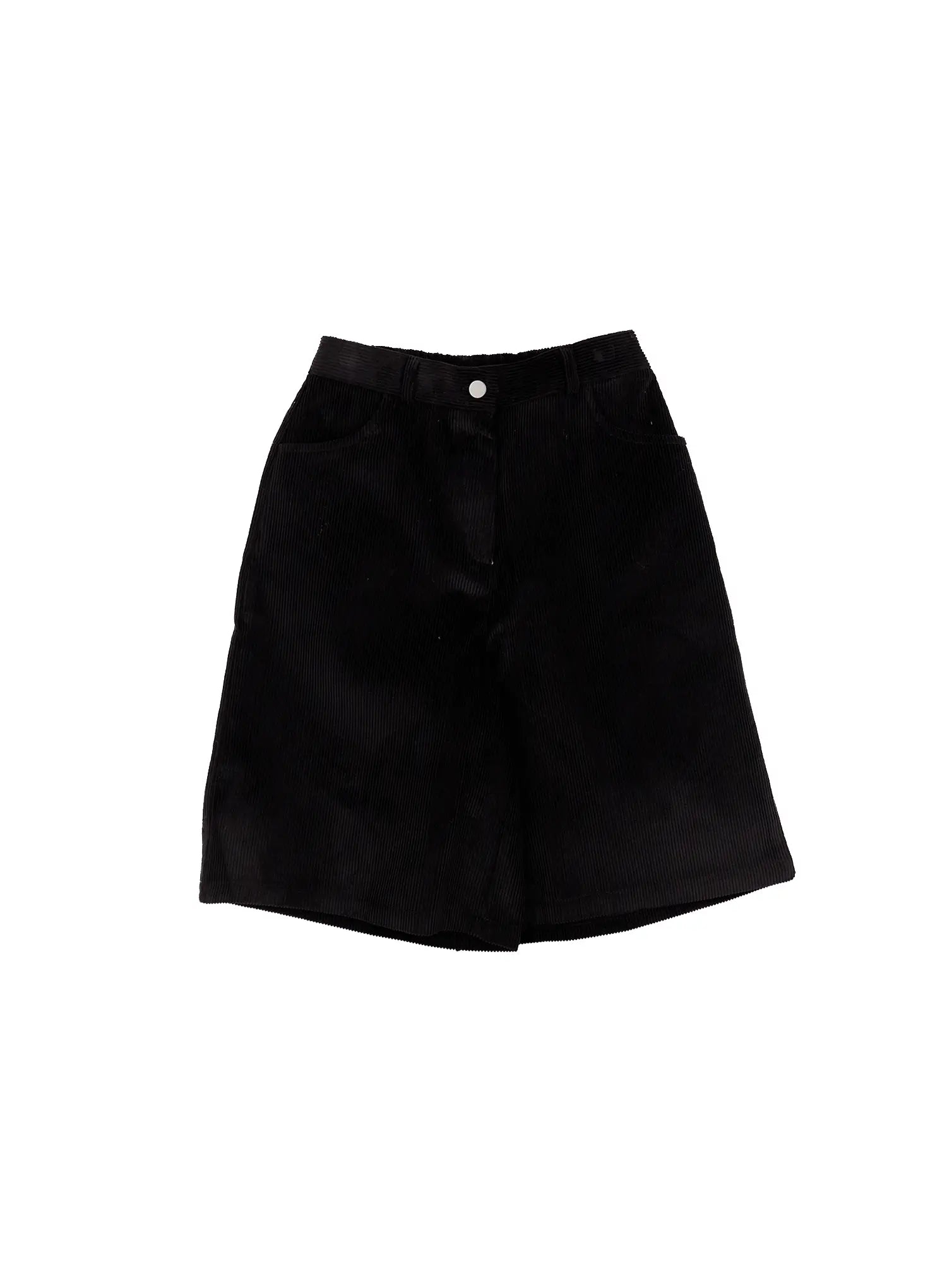 corduroy-bermuda-shorts-cn519 / Black