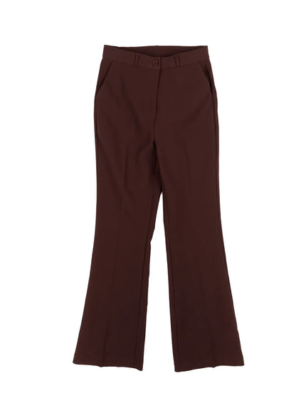 flared-slacks-cn519 / Dark brown