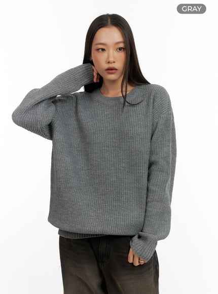 cozy-knit-oversized-sweater-co424 / Gray