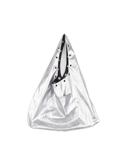 grommet-eyelet-detail-tote-cl504 / Siver