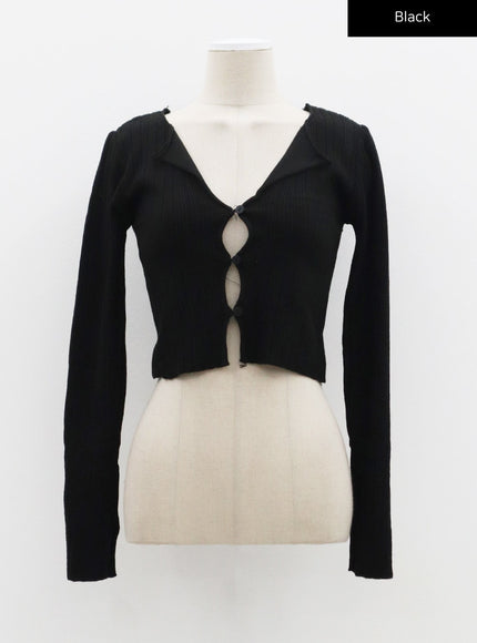 Cropped Long Sleeve Cardigan CF317