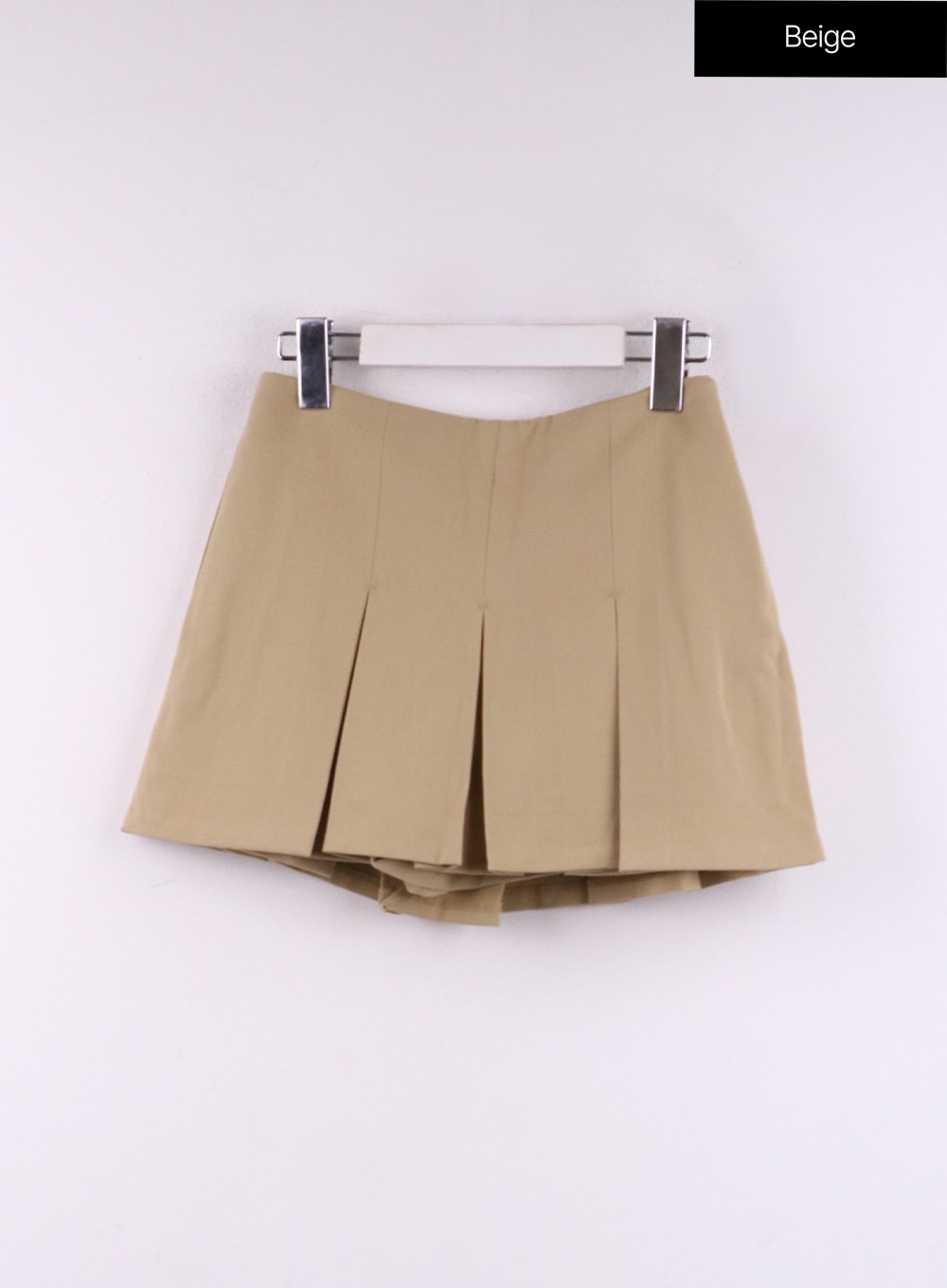 pleated-mini-skirt-cf407 / Beige