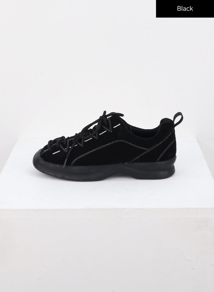 faux-leather-sneakers-cn314 / Black