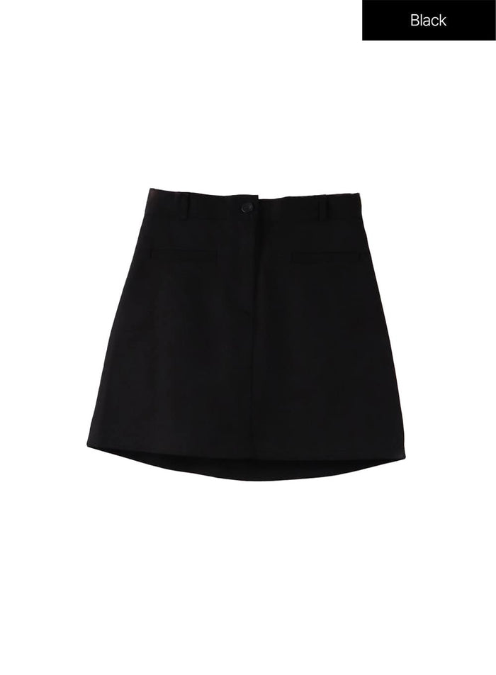 basic-a-line-mini-skirt-of408 / Black