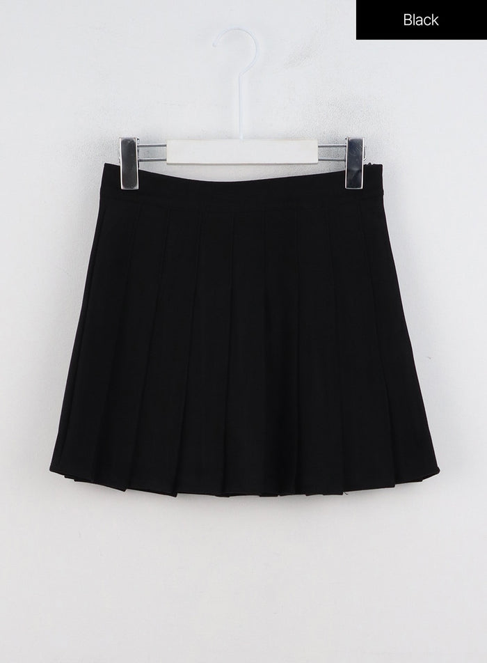 pleated-mini-skirt-on327 / Black