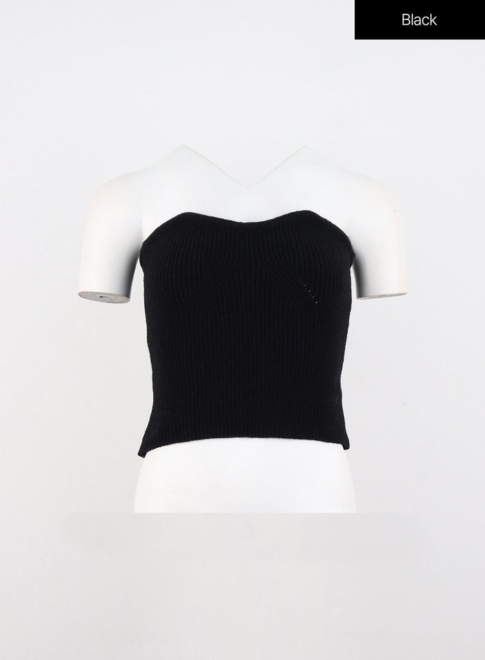 knit-sleeveless-top-oo316 / Black