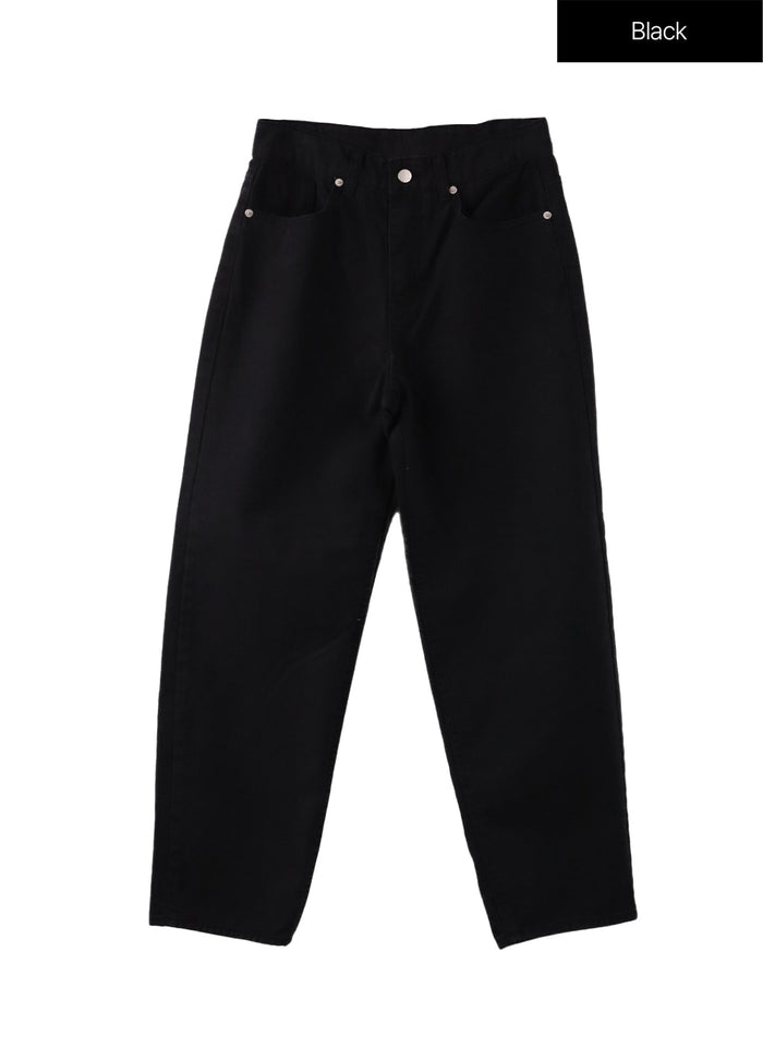 basic-straight-leg-pants-of415 / Black