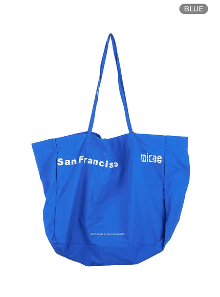 lettering-tote-bag-ol430 / Blue