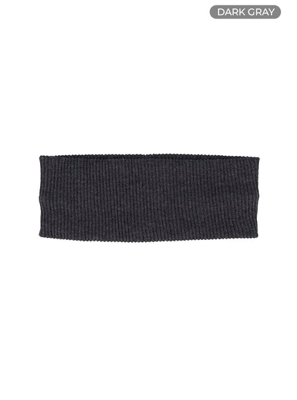 cotton-knitted-headband-oo401 / Dark gray
