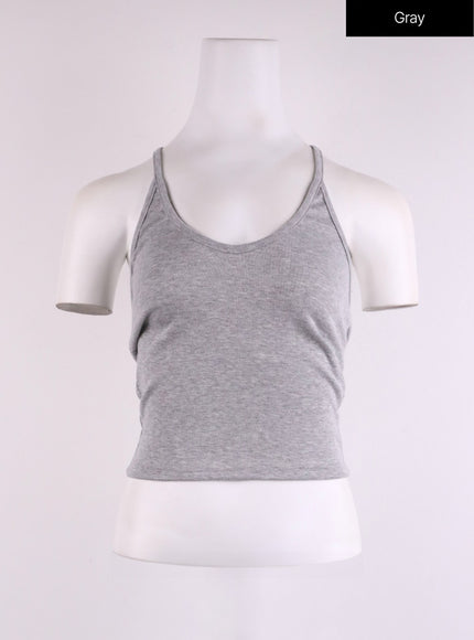 solid-halter-crop-top-cj425 / Gray