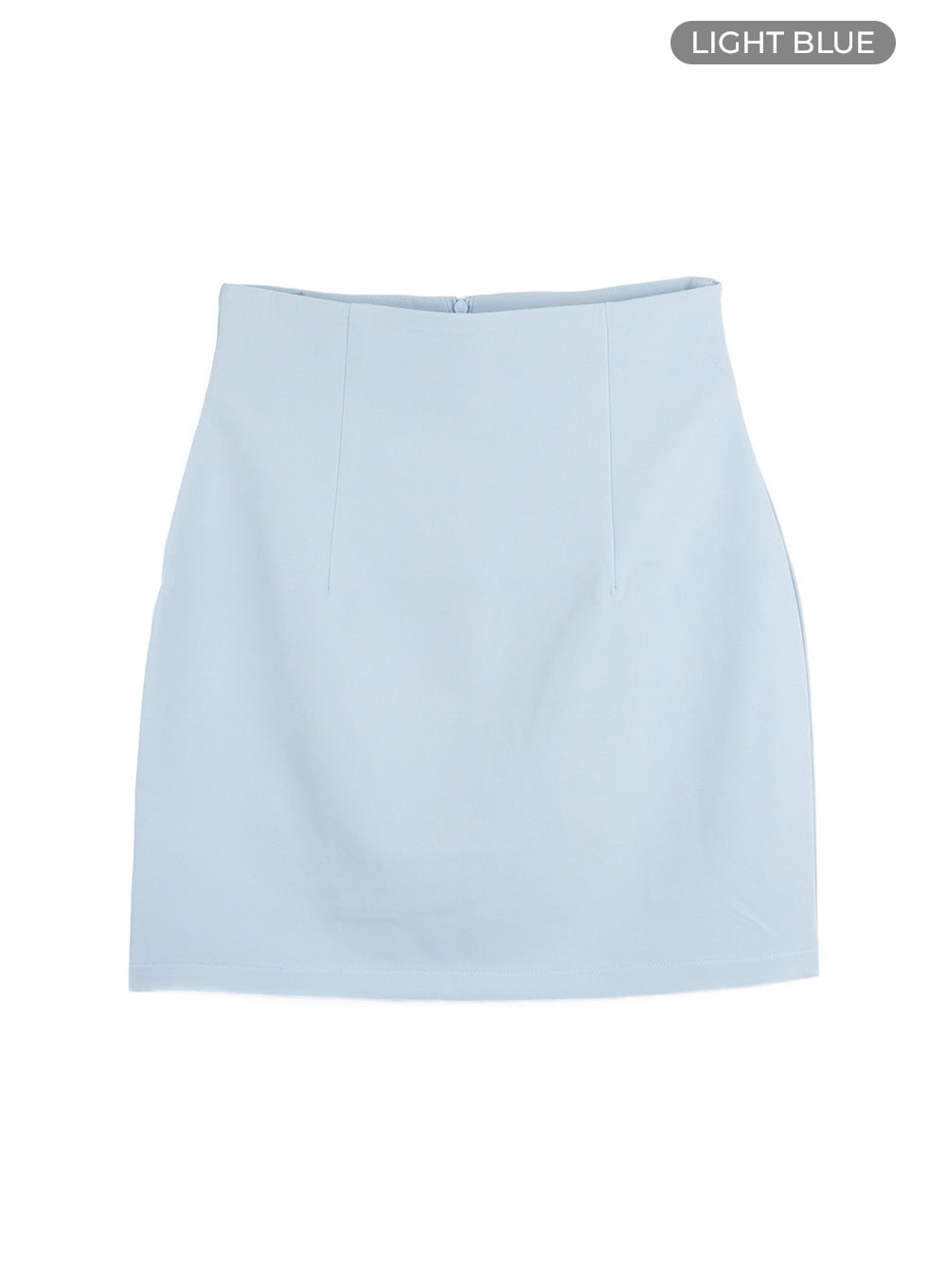 basic-high-waist-mini-skirt-ou411 / Light blue