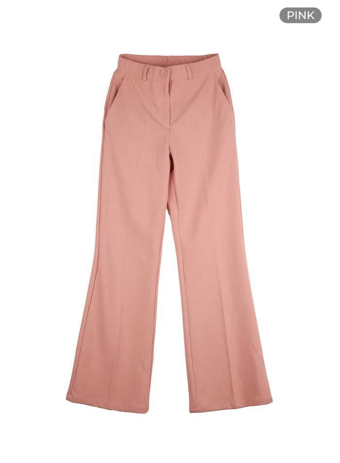 classic-straight-fit-trousers-ou419 / Pink